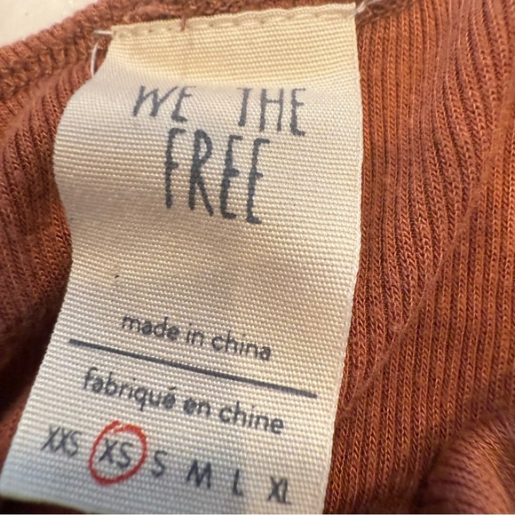 Free People Scarlet Tie Front Tank Top Sz XS Rust Color - Picture 4 of 9